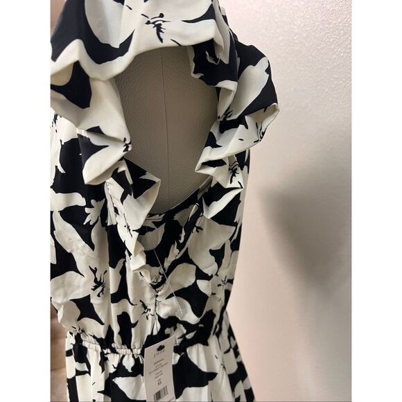 NWT Joie Women's Krystina Floral Ruffle Sleeve Mini Dress Navy White Size XS - Picture 3 of 7